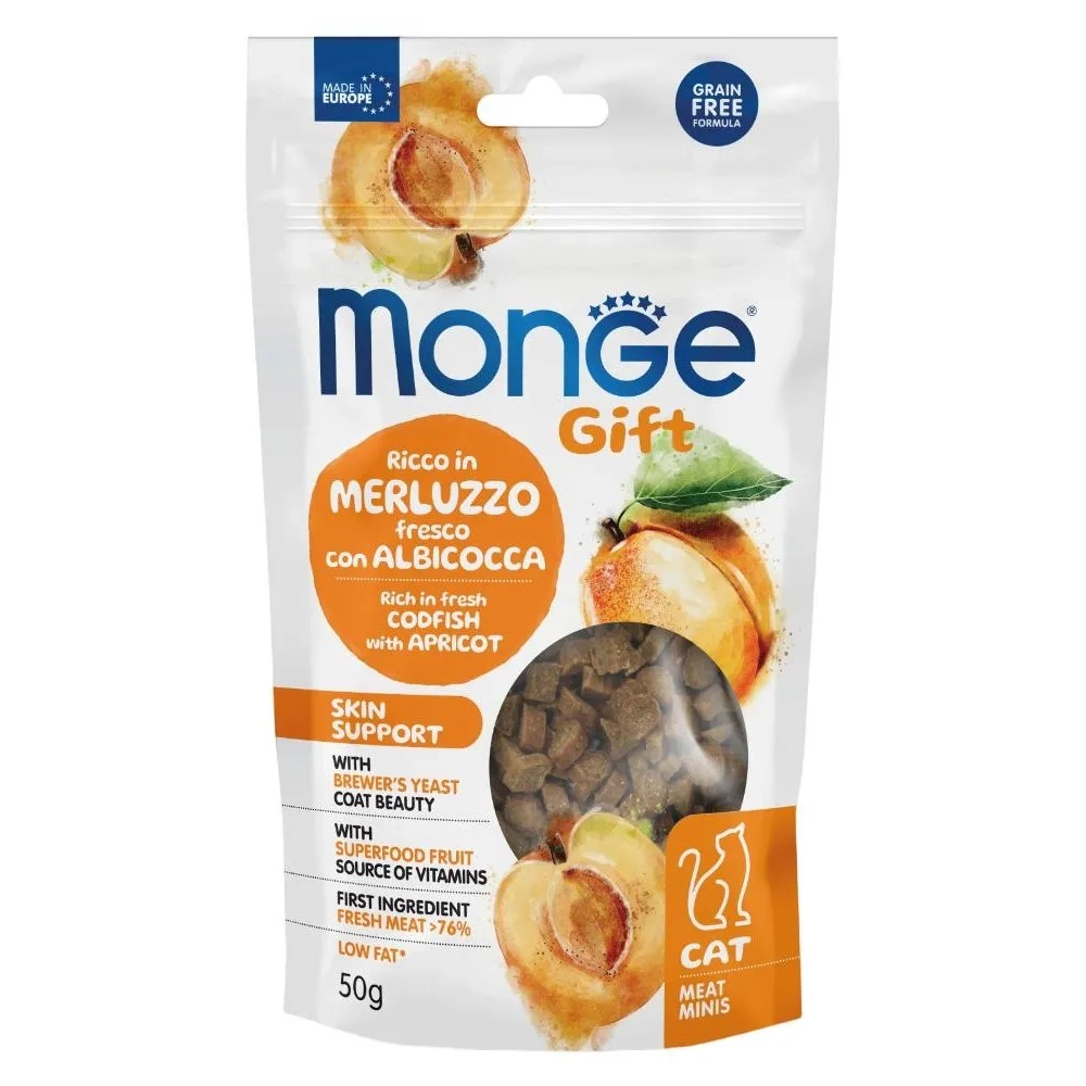 Monge Gift Cat Skin support Треска с абрикосами 