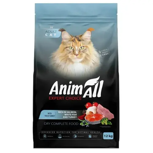 AnimAll Adult Cat Salmon,White Fish & Turkey