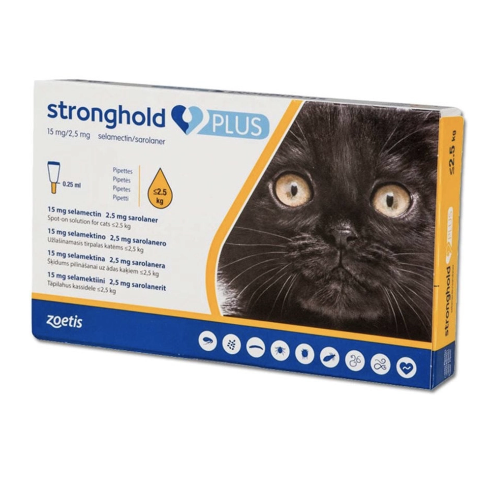 Stronghold Plus Краплі для котів до 2.5 кг 