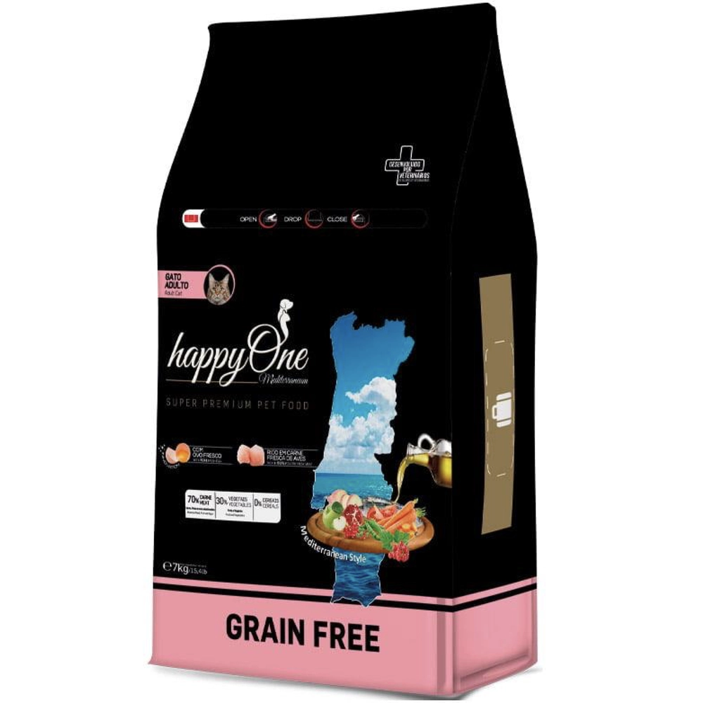 HappyOne Mediterraneum Grain Free Adult Cat Fresh Meat  - фото 3