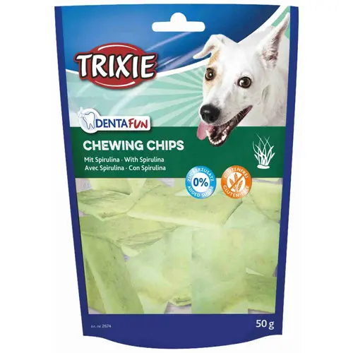 Trixie Denta Fun Chewing Chips со спирулиной