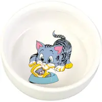 Trixie Керамическая миска с рисунком Cat & Bowl для кошек 