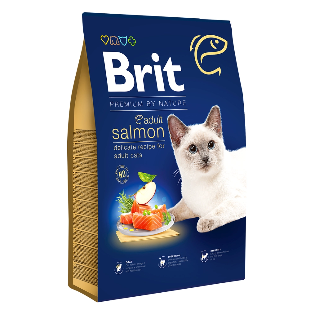 Brit Premium by Nature Cat Adult Salmon 