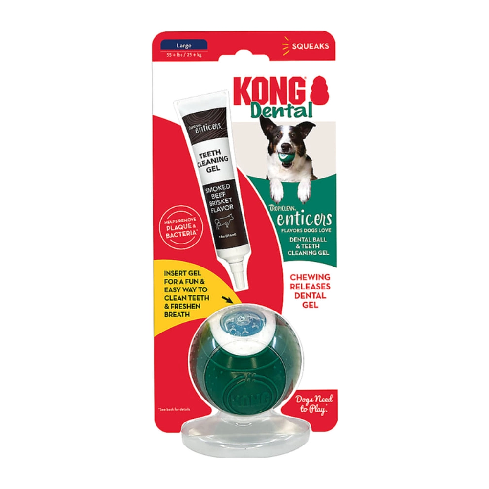 Kong Dental Ball & Teeth Cleaning Gel 
