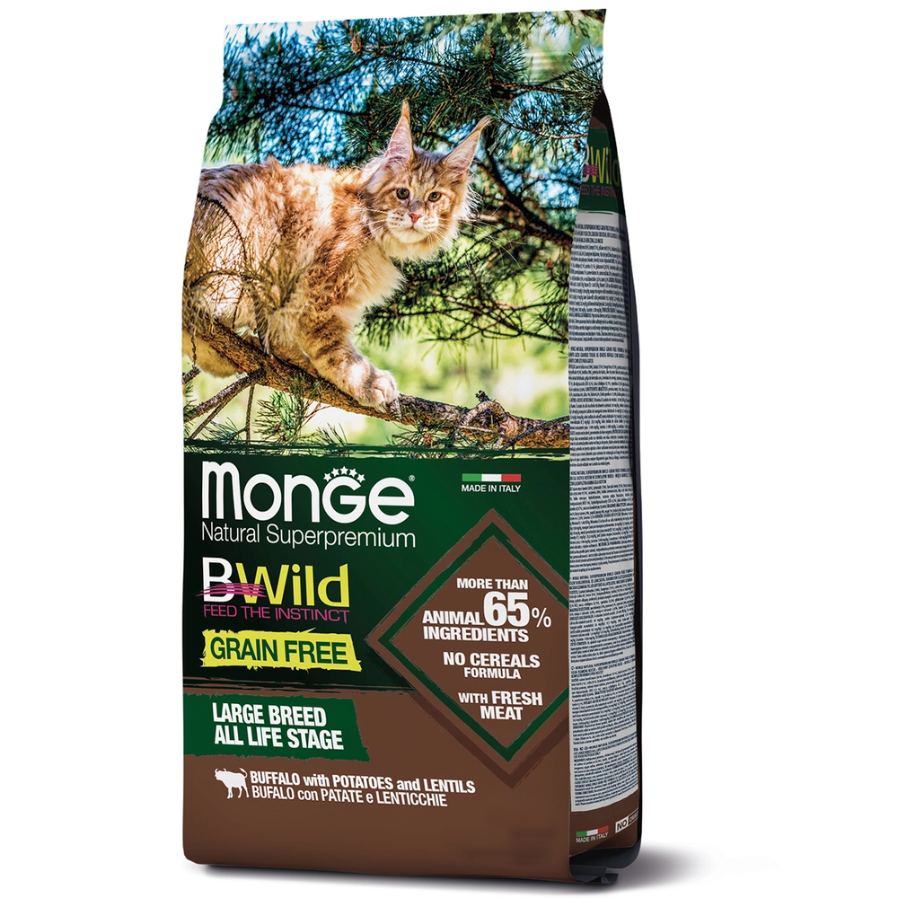 Monge Cat Bwild Grain Free Large Breed Буйвол 