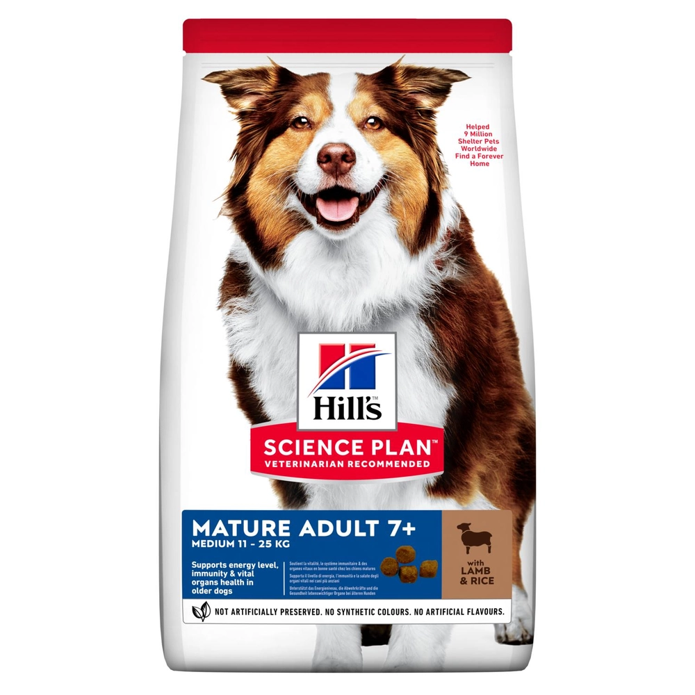 Hills Science Plan Medium Mature Adult 7+ Dog Lamb & Rice 