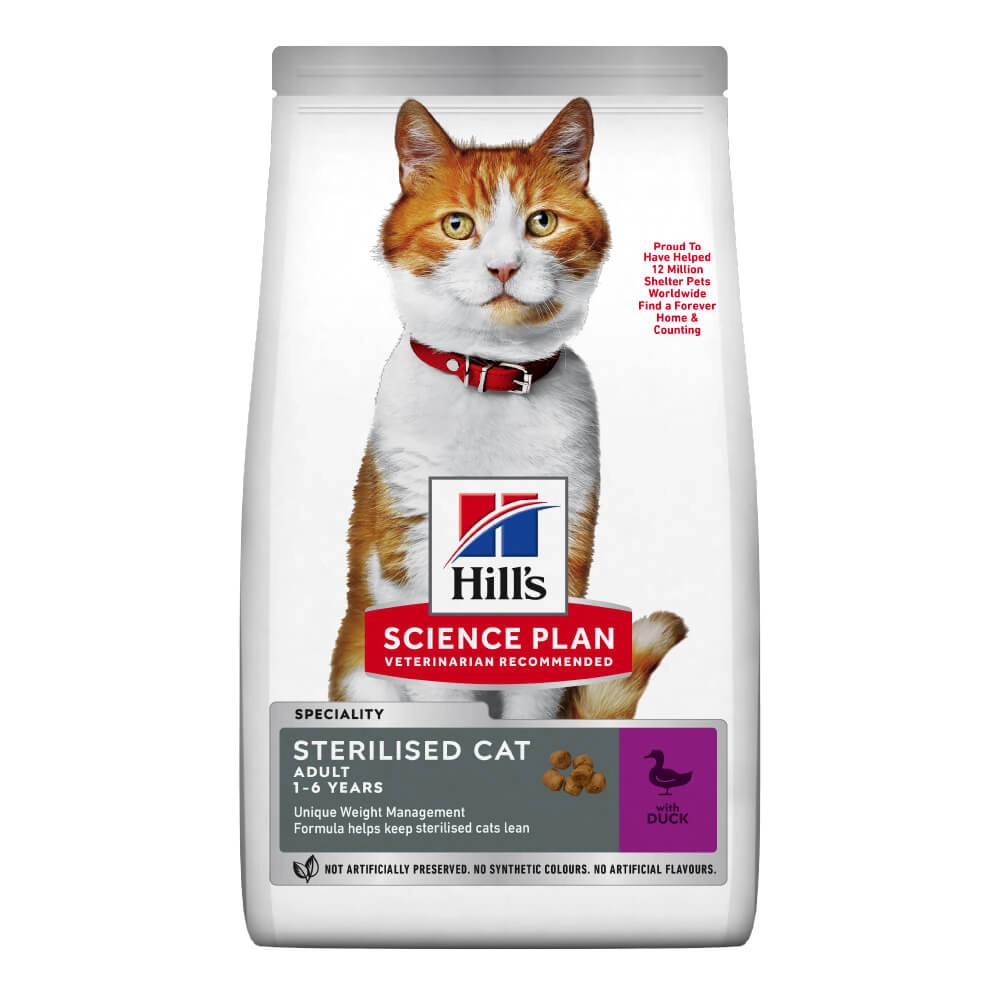 Hills Science Plan Adult Sterilised Cat Duck 