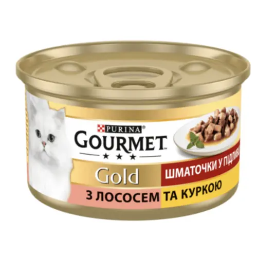 Gourmet Gold Шматочки в підливці з лососем та куркою
