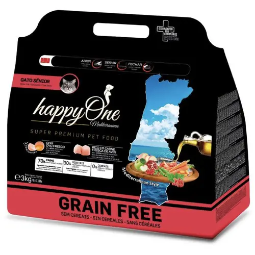 HappyOne Mediterraneum Grain Free Senior Cat Fresh Meat