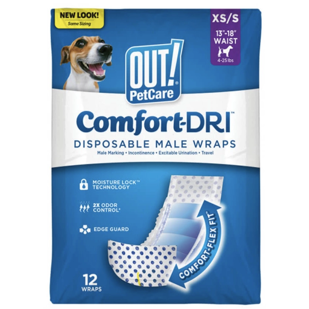 OUT! Pet Care Disposable Male Dog Wraps 
