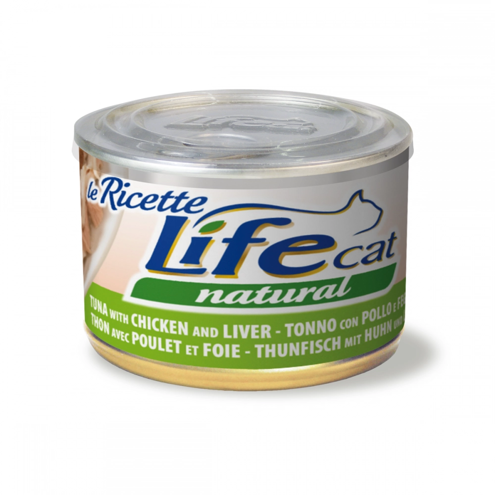 Life Cat Natural Le Ricette Тунець з курячим філе і печінкою 