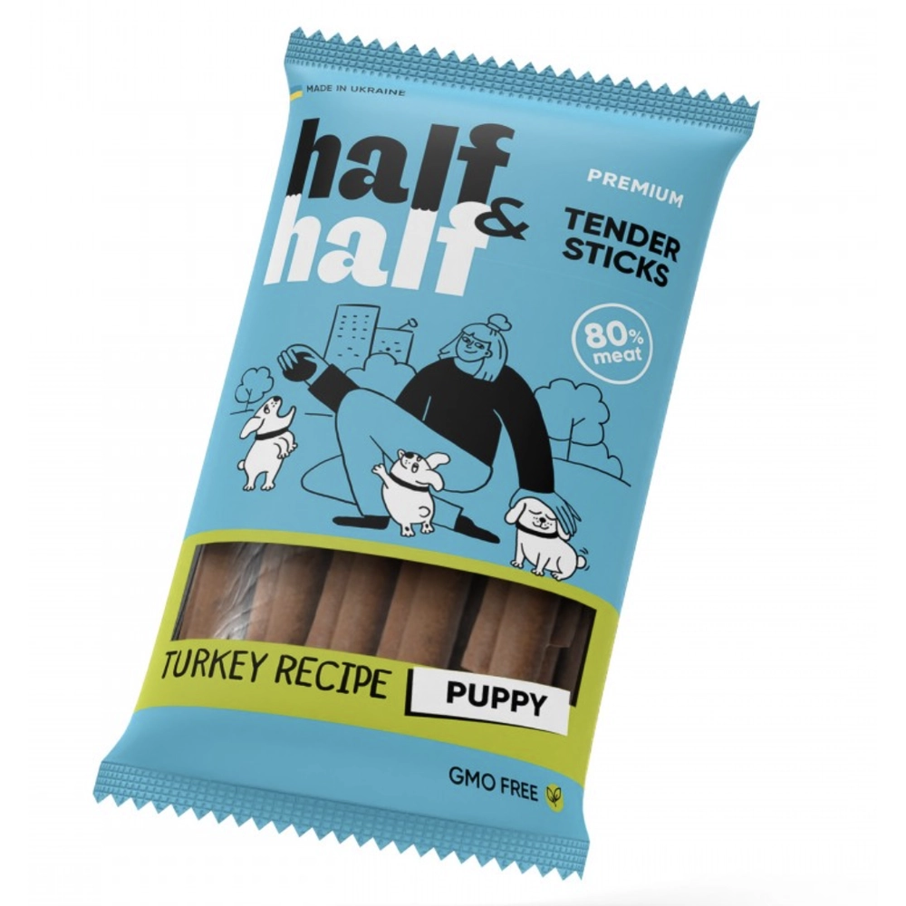 Half&Half М'ясні палички для цуценят з індичкою 