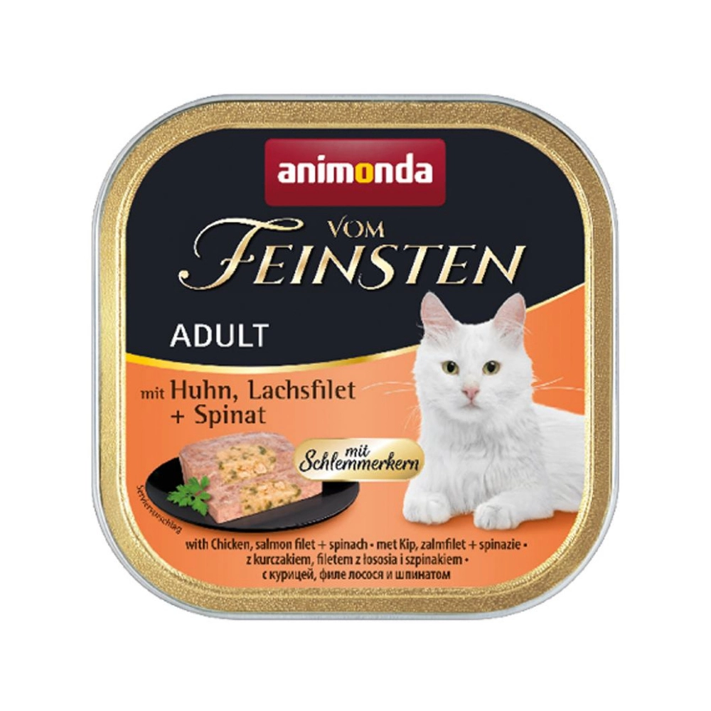 Animonda Vom Feinsten Adult with Chicken, Salmon Filet + Spinach 