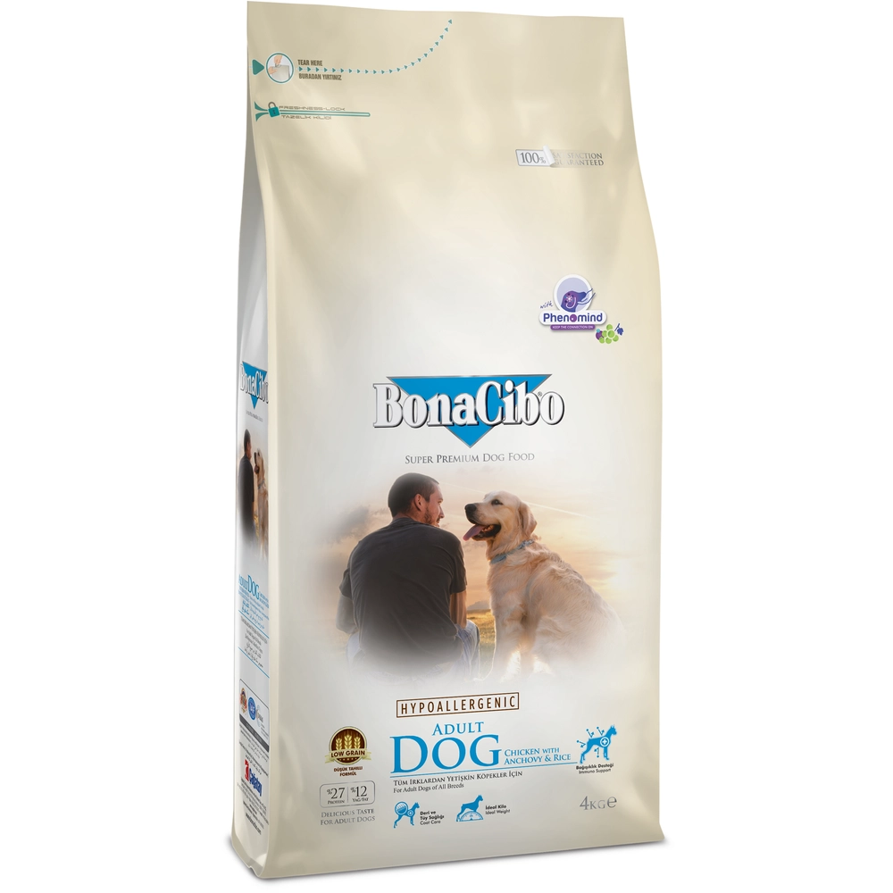 BonaCibo Adult Dog Chicken & Rice with Anchovy 