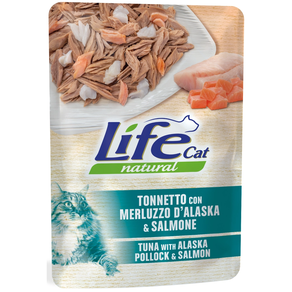 Life Cat Natural Тунец c треской и лососем 