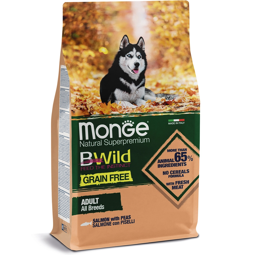 Monge Dog Bwild Grain Free All Breeds Adult Лосось 