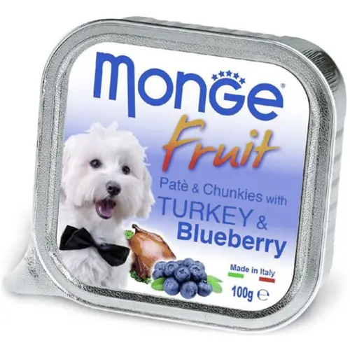 Monge Dog Wet Fruit з індичкою та чорницею