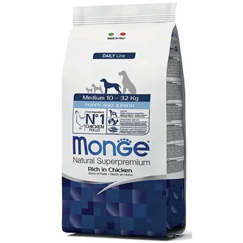 Monge Medium Puppy & Junior Курка з рисом
