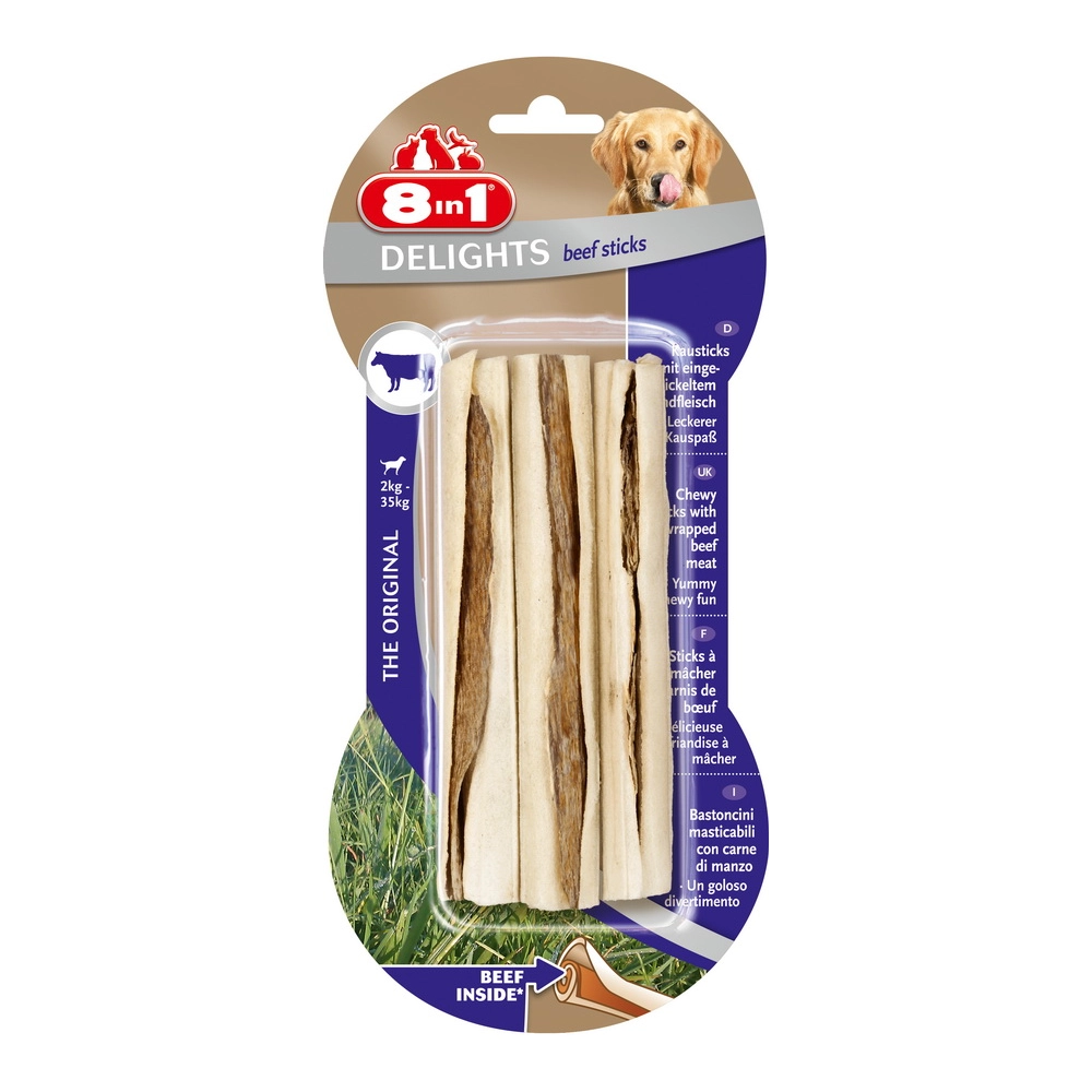 8in1 Delights Beef Sticks Жувальні палички 