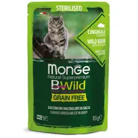 Monge Cat Wet Bwild Grain Free Sterilised Дикий кабан с овощами 