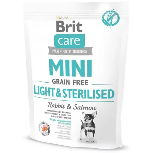 Brit Care Mini Grain-Free Light & Sterilised Rabbit & Salmon