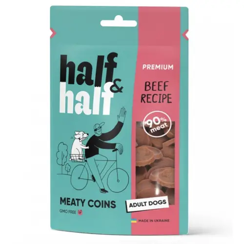  Half&Half М'ясні монети  для собак з яловичиною