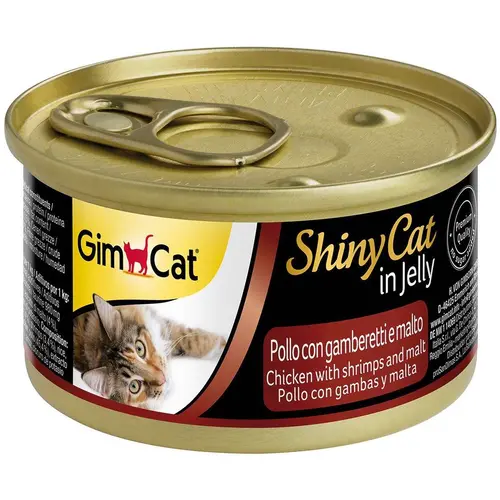 GimCat ShinyCat з куркою, креветками та мальтом