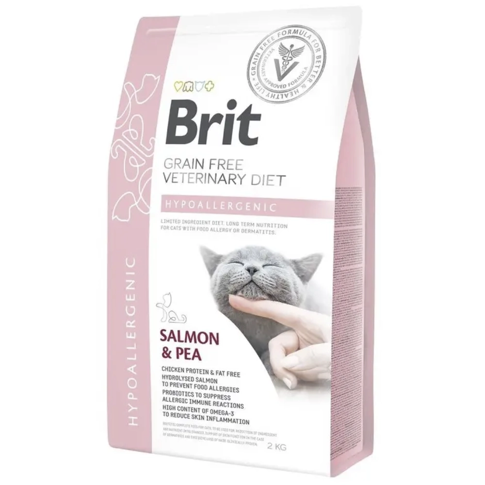 Brit Grain-Free Veterinary Diet Cat Hypoallergenic Salmon & Pea  - фото 2