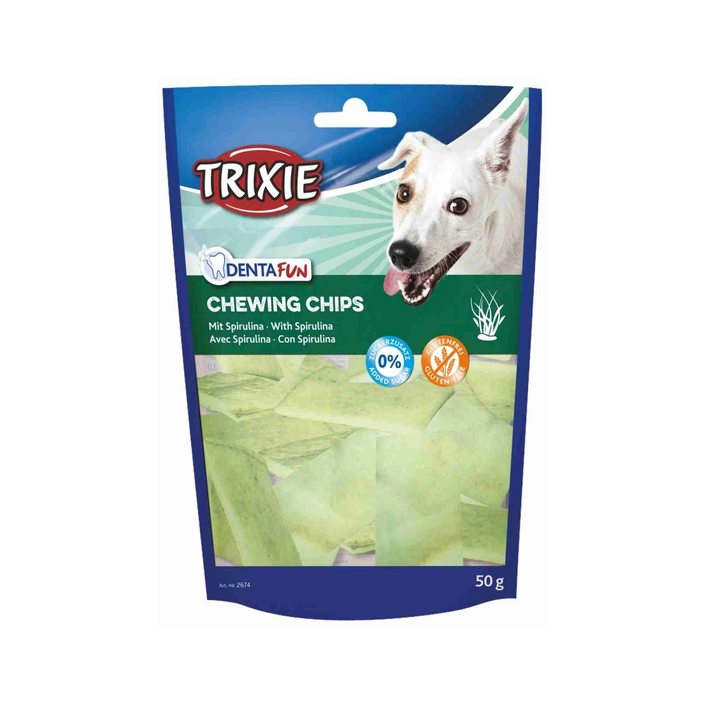 Trixie Denta Fun Chewing Chips со спирулиной 