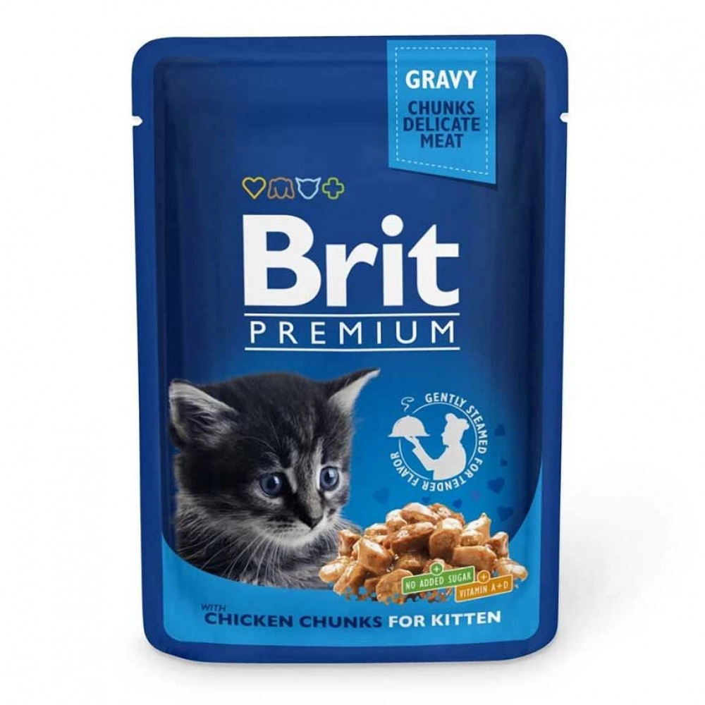 Brit Premium Cat pouch Kitten із куркою 
