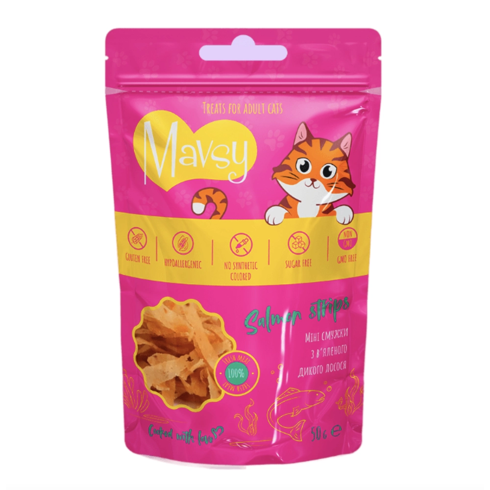 Mavsy Mini Salmon Strips 