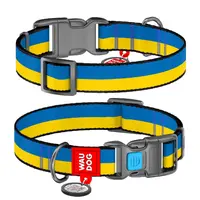 WAUDOG Nylon Ошейник для собак Colors of freedom c QR-паспортом