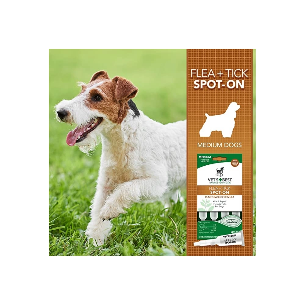 Vet's Best Flea & Tick Spot-On Tubes Medium   - фото 2