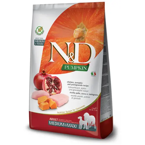 Farmina Dog N&D Grain Free Pumpkin Chicken&Pomegranate Adult Medium&Maxi