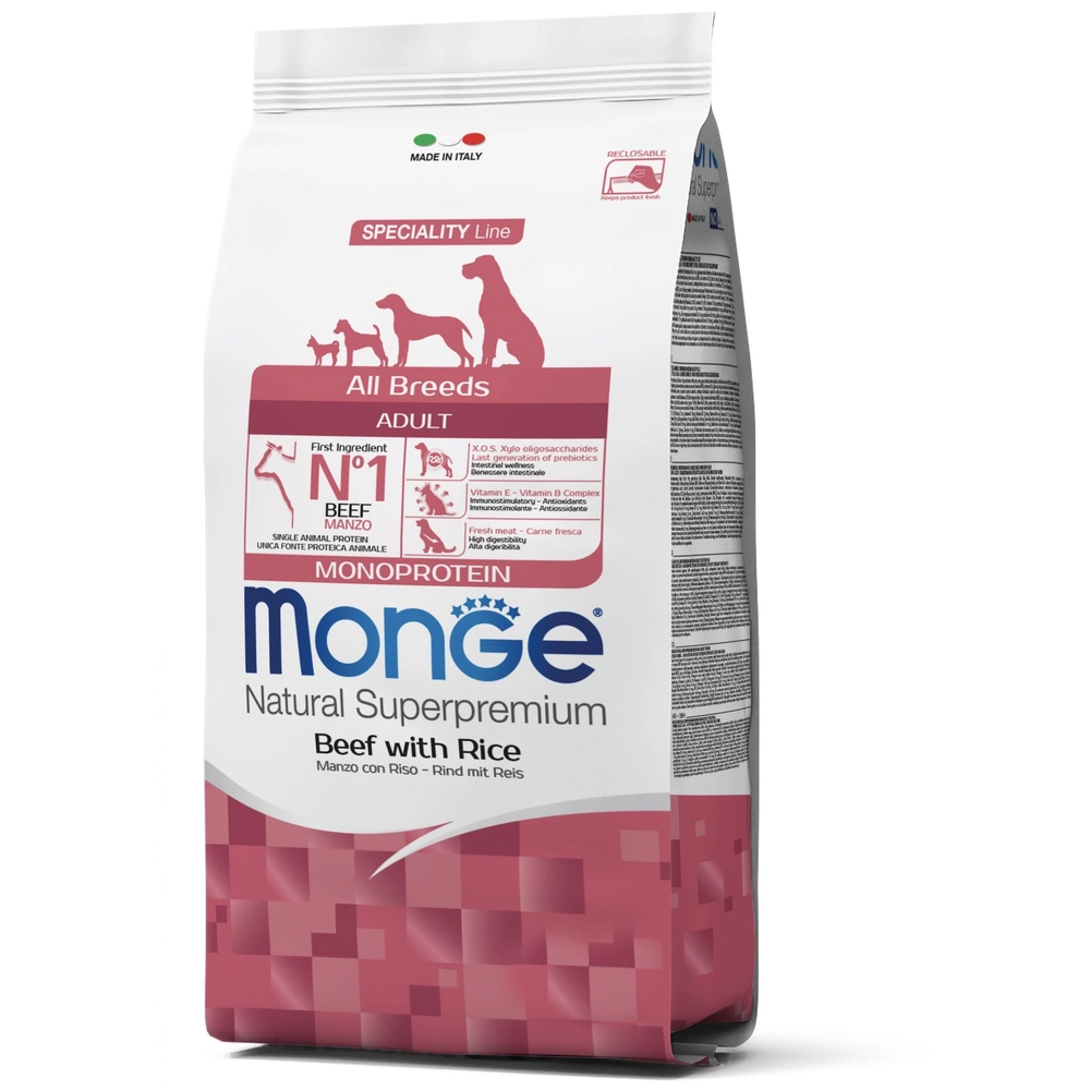 Monge All Breeds Adult Яловичина з рисом 