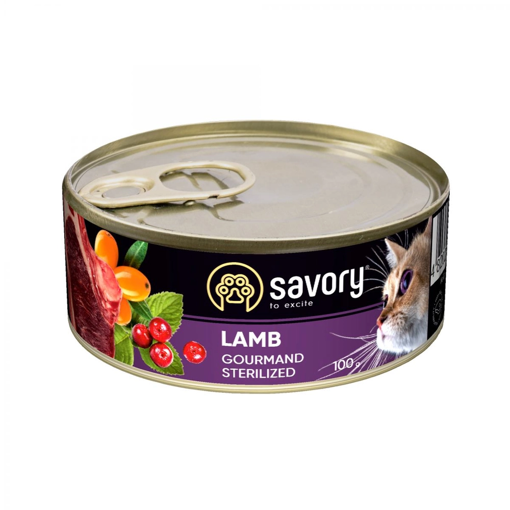 Savory Cat Adult Sterilized з ягням 