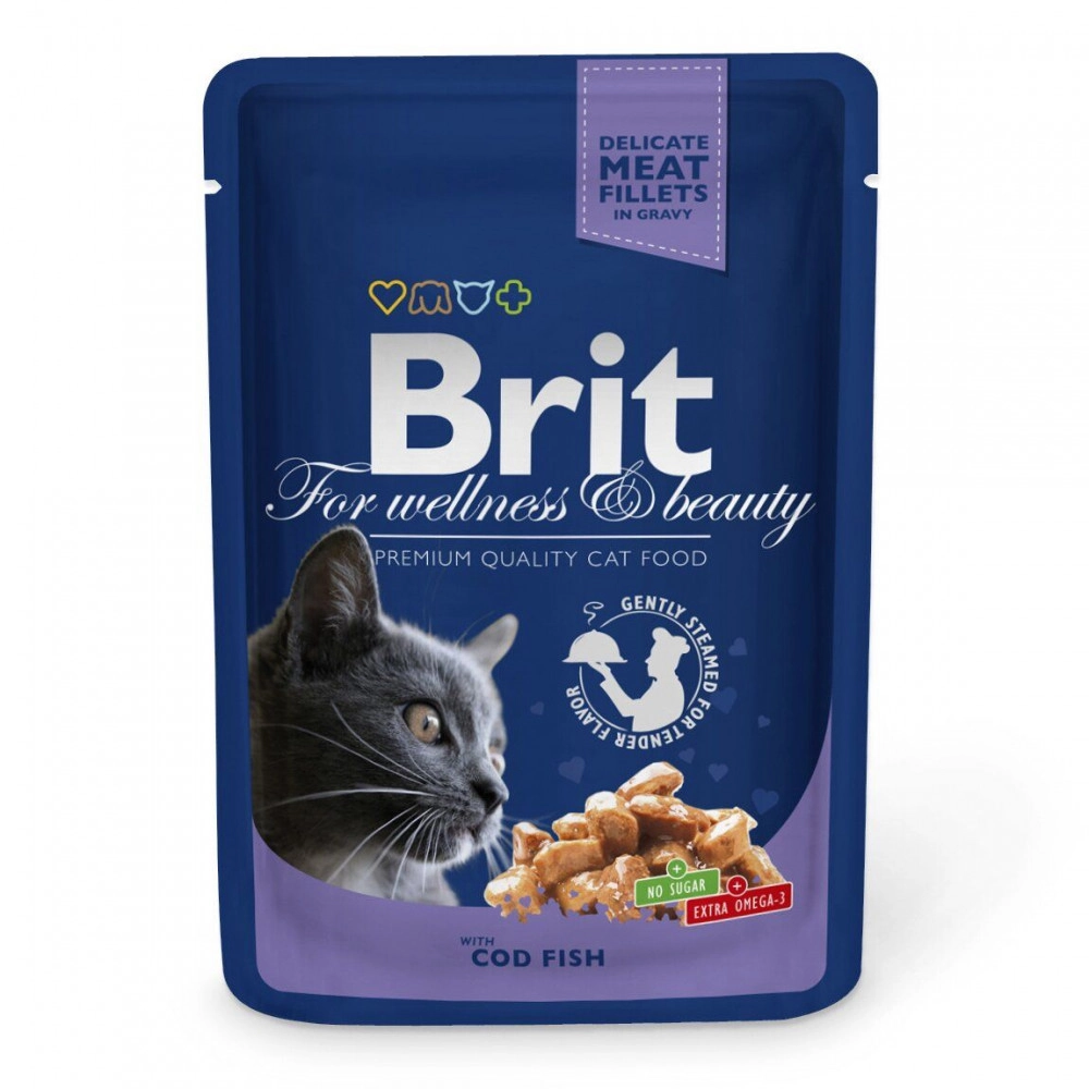 Brit Premium Cat pouch з тріскою 