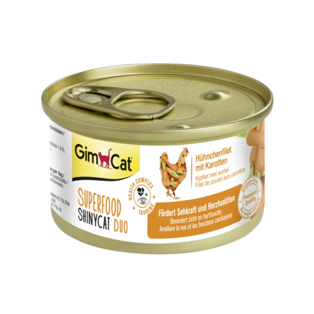 GimCat Superfood ShinyCat Duo Куряче філе з морквою 