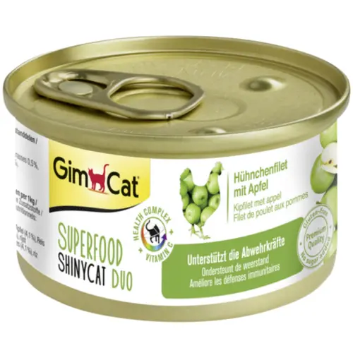GimCat Superfood ShinyCat Duo Куриное филе с яблоками