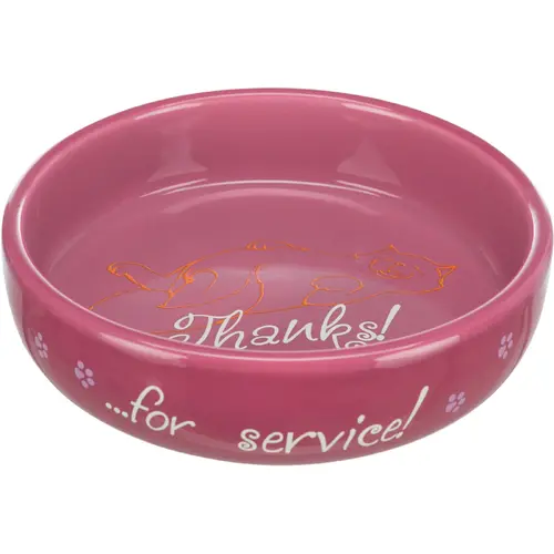Trixie Керамічна неглибока миска Thanks for Service для котів