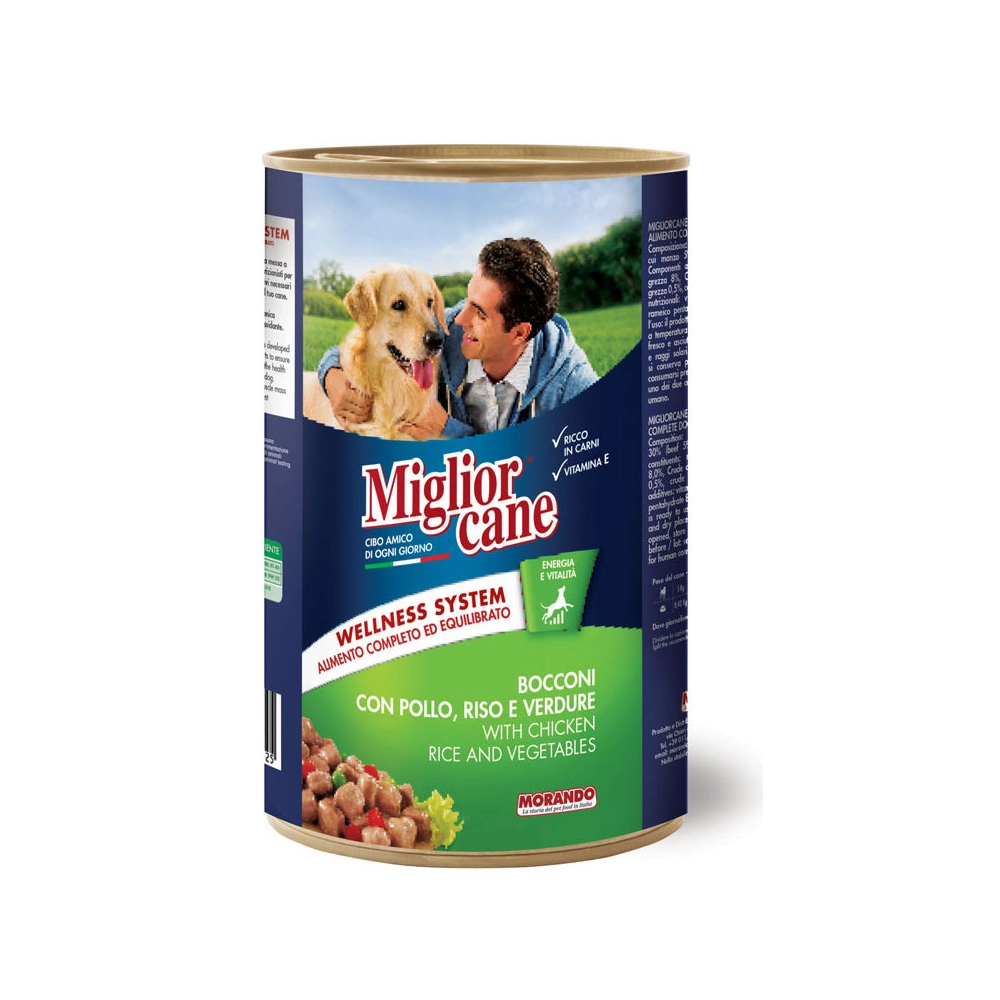 Migliorcane зі шматочками курки, рисом та овочами 