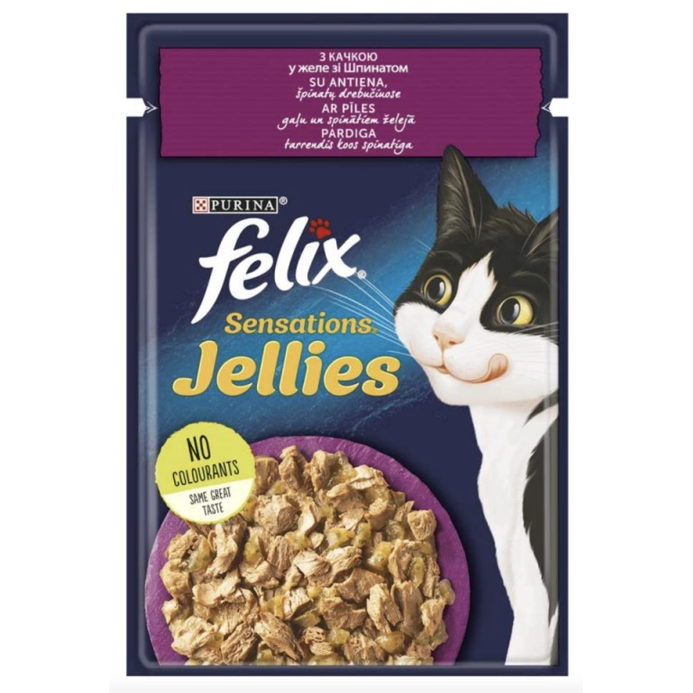 FELIX Sensations Jellies з качкою та шпинатом у желе   