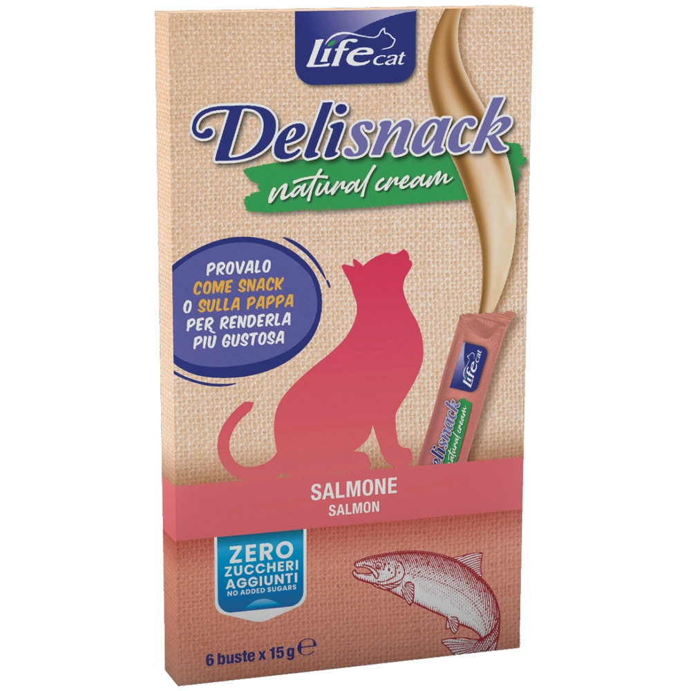 Life Cat Deli Snack Natural Cream Лосось 