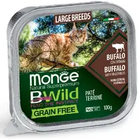 Monge Cat Bwild Grain Free Large Breed Pate Буйвол з овочами 
