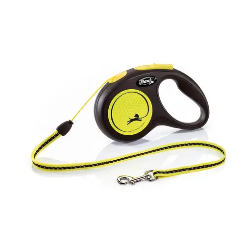 Flexi New Neon S поводок-рулетка для собак до 12 кг (трос 5м)