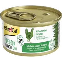 GimCat Superfood ShinyCat Duo Куряче філе з травою 