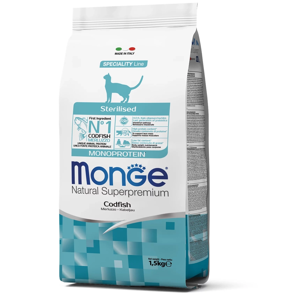 Monge Cat Monoprotein Sterilised Тріска 