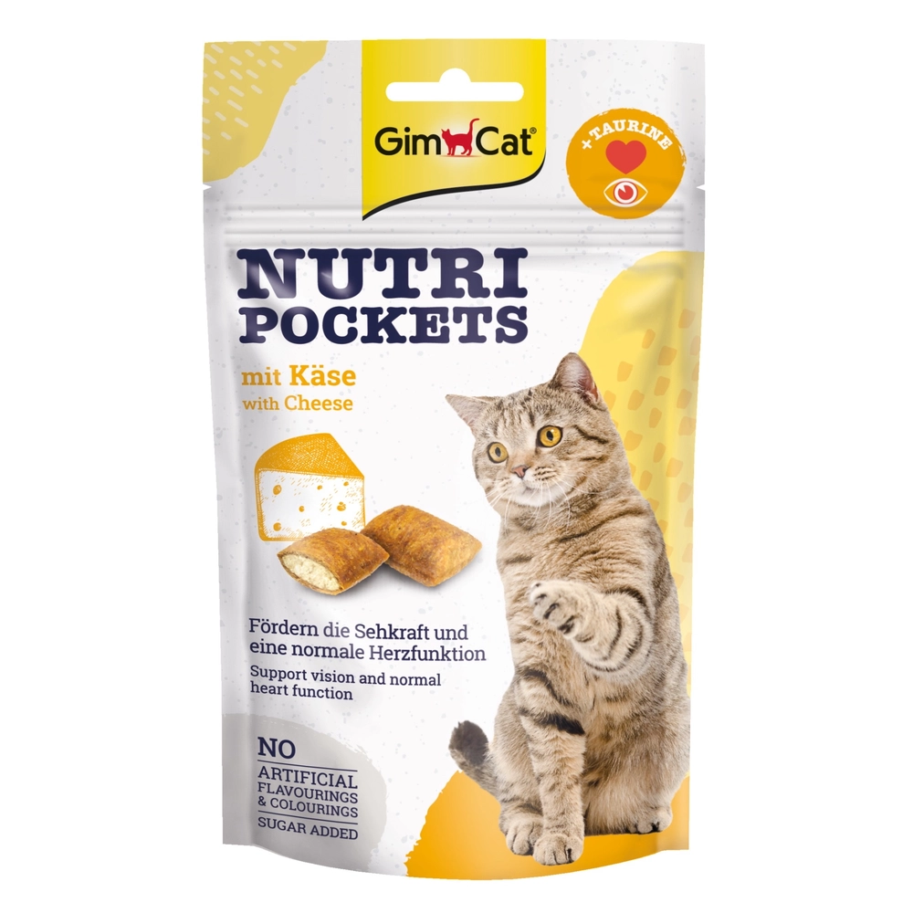 GimCat Nutri Pockets с сыром и таурином 