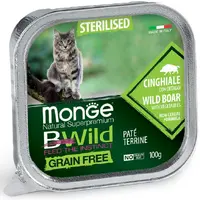 Monge Cat Bwild Grain Free Sterilised Pate Дикий кабан з овочами