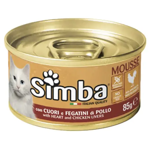 Monge Simba Cat Mousse з курячими серцями та печінкою